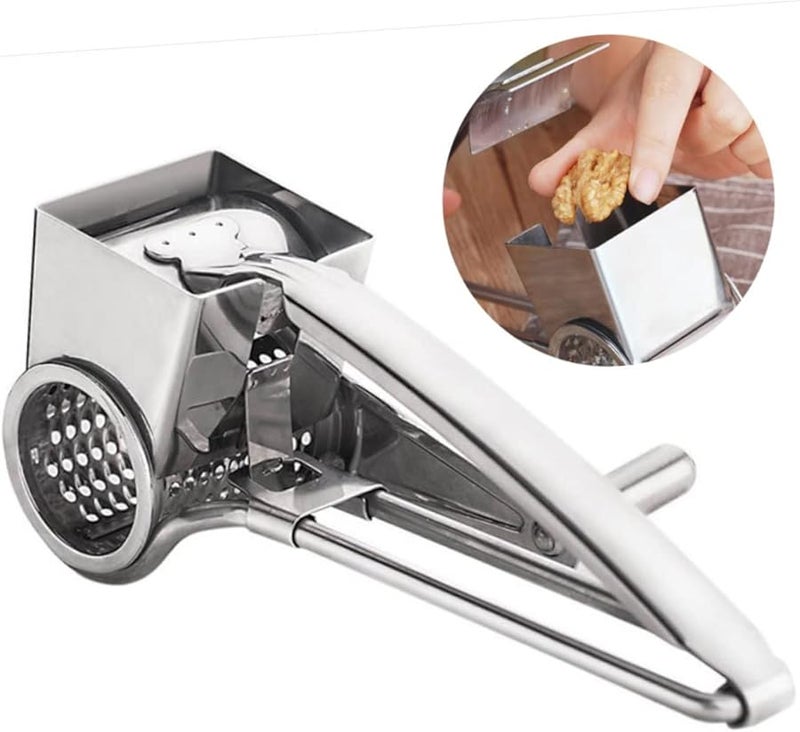 Stainless Steel Rotary Cheese Grater Multi Functional Cutter For Vegetables Chocolate - Image 5